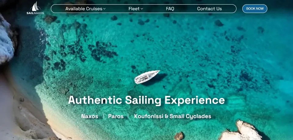 Sail Naxos website preview